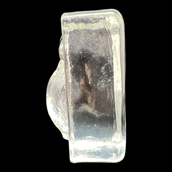 Handcrafted Art Glass Lemon Paperweight 4x2 Clear 3D Heavy Gift - Picture 2 of 8